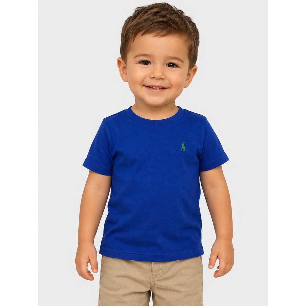 Polo Ralph Lauren Kids Blue 100% Cotton Crew Neck T-Shirt 2 NWT New
